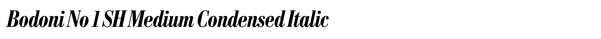 Bodoni No 1 SH Medium Condensed Italic image